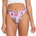thumbnail image 1 of Balery Christmas Unicorns Tangas de Algodón para Mujer con Estampado – Ropa Interior Sexy, Transpirable, G-string-Small, 1 of 6