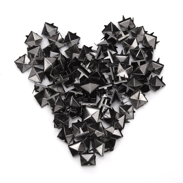 Square Rivets Bag Accessories Rivet For Leather 100 PCS 9MM Brass Copper Square Rivets Apparel Shoes Bag Accessories For Leather Decoration