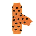 thumbnail image 2 of Wrapables Playful Patterns Baby & Toddler Leg Warmers, Orange and Black Polka Dots, 2 of 3