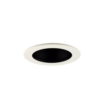 

Jesco Lighting TM201BKWH 4 in. Step Baffle Trim- Black Baffle- White Trim