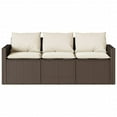 thumbnail image 6 of vidaXL 2 Piece Patio Dining Set with Cushions Brown Poly Rattan, 6 of 11