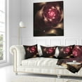 thumbnail image 3 of Designart Sparkling Dark Fractal Flower Digital Art - Floral Throw Pillow - 18x18, 3 of 5