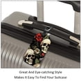 thumbnail image 3 of Square 2Pack PU Leather Skull Cruise Luggage Tag with Privacy Cover and Name ID Tag for Travel Handbags Backpacks Luggage Tags, 3 of 6