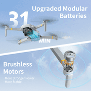 Snaptain P30 Pro GPS Drone with 4K UHD Camera, Foldable 249g Brushless Motor FPV Drone for Beginners with Smart Shooting Modes, GPS Return to Home, 5G Transmission