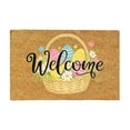 thumbnail image 2 of EGNMCR Easter Outdoor Entrance Doormat Easter Decorative Mat Easter Egg Rug Welcome Mat Absorbent Doormat Thickened Silicone Non-Slide For Spring Decor Home Entryway Polyester holiday carpet, 2 of 6