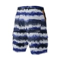 thumbnail image 5 of Men's Tie Dye Cargo Shorts With Multi-Pockets And Woven Belt Featuring Vintage Washed Effect For Summer Beach Hiking Streetwear Fashion Blue L, 5 of 5
