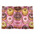 thumbnail image 7 of Yayeee Kitchen Curtains Tier Pair Light Filtering 27"x24" Rod Pocket Short Cafe Window Panel, Cute Doughnuts Pattern, 7 of 7