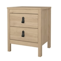Tvilum Madrid 2 Drawer Bedroom Nightstand for Adults, Jackson Hickory