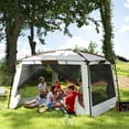 thumbnail image 2 of Outsunny Screen Tent, 12' x 12' Screen House with UV50+ Protection, White, 2 of 10