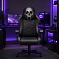 thumbnail image 4 of 2PCs Ghost Face Headrest Covers, Halloween Car Accessories, Scary Face Printing Auto Seat Universal Elastic Models Headrest Protector (C), 4 of 6