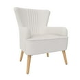 thumbnail image 3 of Novogratz William Tufted Accent Chair, White Faux Leather, 3 of 15