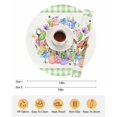 thumbnail image 6 of 13 Inch Round Placemats Set of 6, Easter Bunny Non Slip Heat Insulation PP Table Mats, Eggs Rabbits Flowers Eucalyptus Green Plaid Washable Place Mats for Kitchen Dining Party Table Decor, 6 of 7