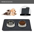 thumbnail image 3 of Tapete para comedero de perros y gatos, impermeable, antideslizante, de silicona, U1M3, 3 of 8