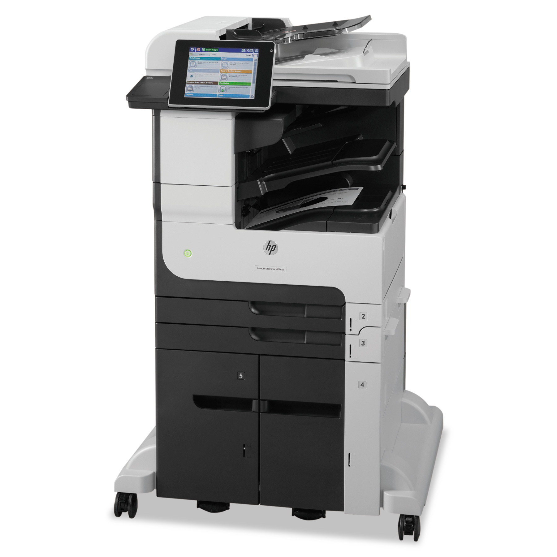 HP LaserJet Enterprise M725z+ (CF069A) up to 41 ppm 1200 x 1200 dpi Duplex Workgroup Monochrome All-in-One Laser Printer - image 2 of 4
