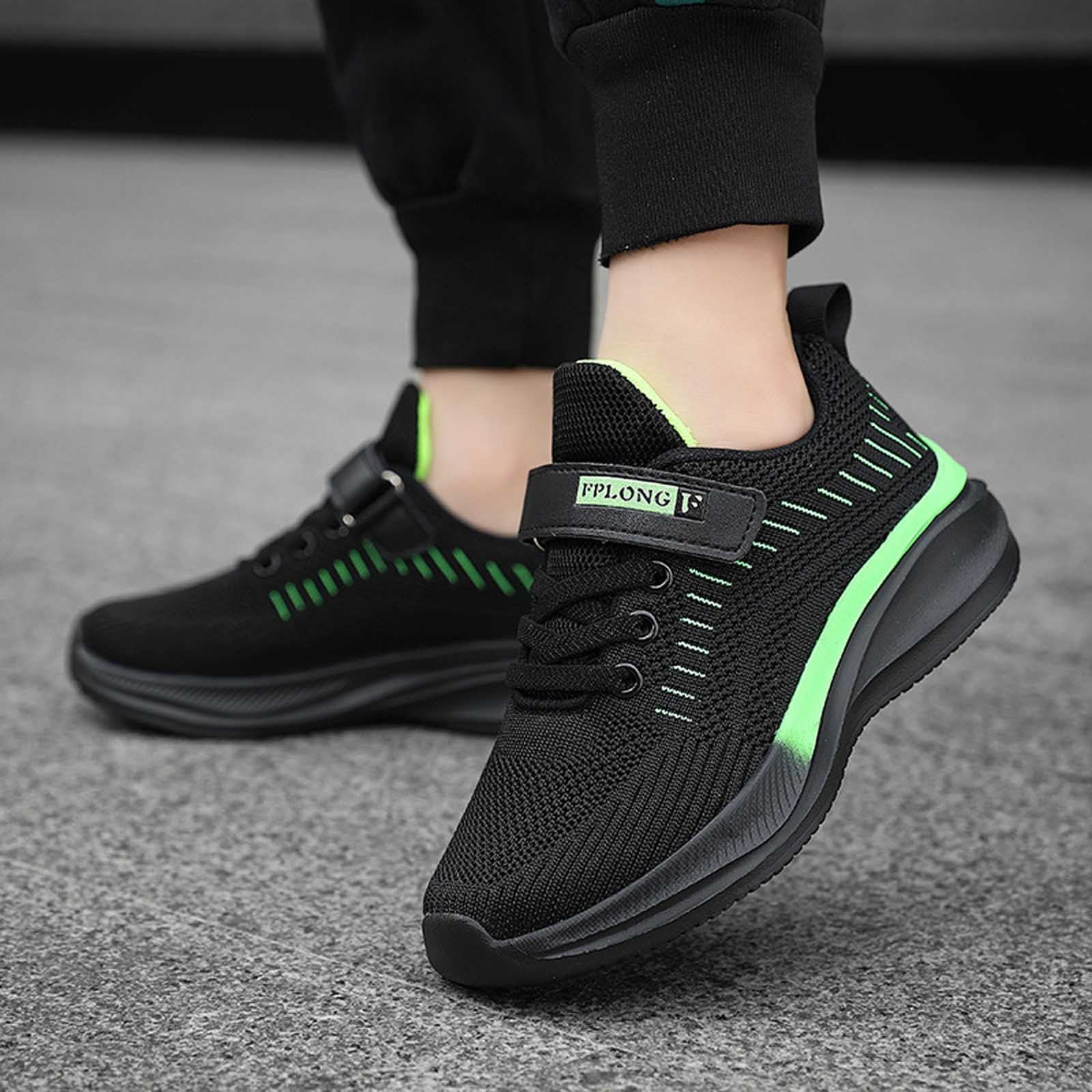Toddler Shoes,Boys Sneakers Breathable Sports Shoes Soft Sole Running Shoes School Athletic Footwear,Boys Shoes,38,Green