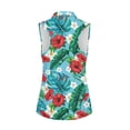 thumbnail image 3 of Uorisanigo Tropical Flowers Hiking Running Workout Tops for Women Relaxed Sleeveless Women's Dry-Fit Golf Shirts Versatile Quarter Zip Workout Tank Tops Size XS, 3 of 7