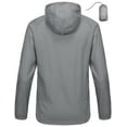thumbnail image 3 of Little Donkey Andy Men's Packable Lightweight Hooded Jacket Windproof Windbreaker with Recycled Insulation Grey L, 3 of 7
