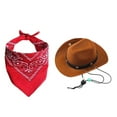 thumbnail image 1 of Disfraces de Halloween para gatos Disfraz de vaquero Sombrero de vaquero con pañuelo para Halloween Fiesta de Halloween Cosplay, 1 of 5