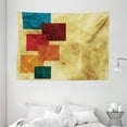 thumbnail image 1 of Red and Brown Tapestry, Colorful Squares Abstract Backdrop with Distressed Grunge Effect Modern Art, Wall Hanging for Bedroom Living Room Dorm Decor, 80W X 60L Inches, Multicolor, by Ambesonne, 1 of 2