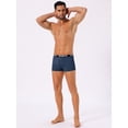 thumbnail image 4 of DARING DIVA Men's Lightweight Short Leg Stretch Boxer Briefs 36 Navy Blue, 4 of 6