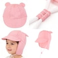 thumbnail image 4 of ROHUUQUE Kids Sun Hats UV Protection Wide Brim Boonie Hat Breathable Mesh Foldable Neck Flap Hat for Outdoor Pink, 4 of 7