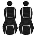 thumbnail image 1 of GOOHOCHY Funda de asiento de coche de 4 piezas Cubierta de asiento de automóvil universal Espesar Protector de asiento de coche resistente al desgaste Estera Accesorio interior del coche (gris), 1 of 7