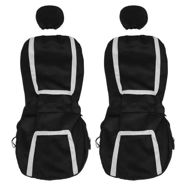 Funda de asiento de coche de 4 piezas Cubierta de asiento de automóvil universal Espesar Protector de asiento de coche resistente al desgaste Estera Accesorio interior del coche (gris)