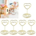thumbnail image 4 of Table Number Stands, 25 Pieces Gold Color Place Card Holder Cute Small  For Birthday, 4 of 8