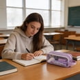 thumbnail image 6 of Back to School Supplies Under 1 Pencil Case Aesthetic Zipper Pencil Bag Large Pencil Bag for Teen Boys Girls School Students #1027, 6 of 8