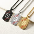 thumbnail image 4 of Baseball Initial A-Z Letter Necklace Dog Tag for Men Son Boyfriend Stainless Steel Pendant Sports Athletes Jewelry Gifts 24 Inch Chain, 4 of 6