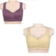 thumbnail image 1 of 2Pcs Women's Front Closure Bra Convenient Snap Sleep Bra Comfortable Easy Close Sports Bras With Padded For Middle Aged, 1 of 5