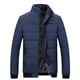 thumbnail image 1 of Chaqueta de invierno con cremallera para hombre, de algodón, a la moda, con bolsillos cálidos, para exteriores Pompotops oipoqjl21245, 1 of 2