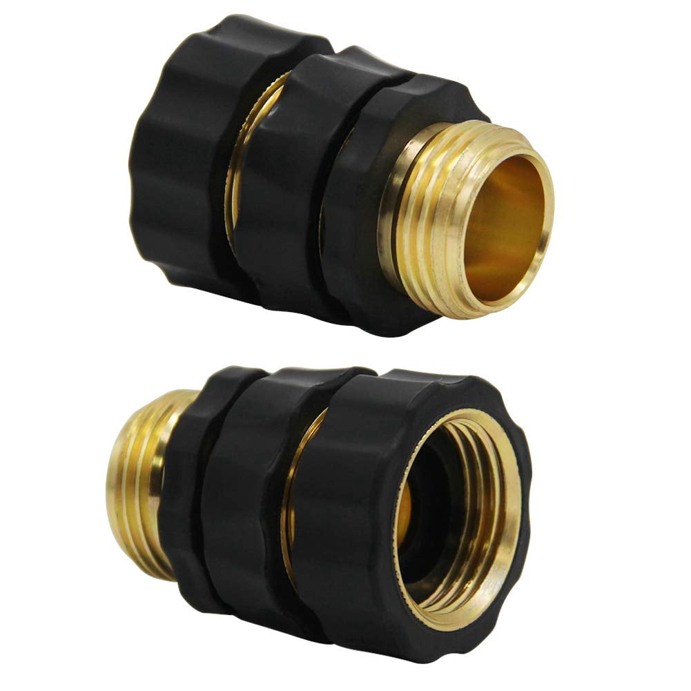 4 Male & 4 Female Garden Hose Quick Connectors Set, 3/4" Aluminum Threaded Quick Connect Fittings With Extra Rubber Washers For Watering Systems (4PC)