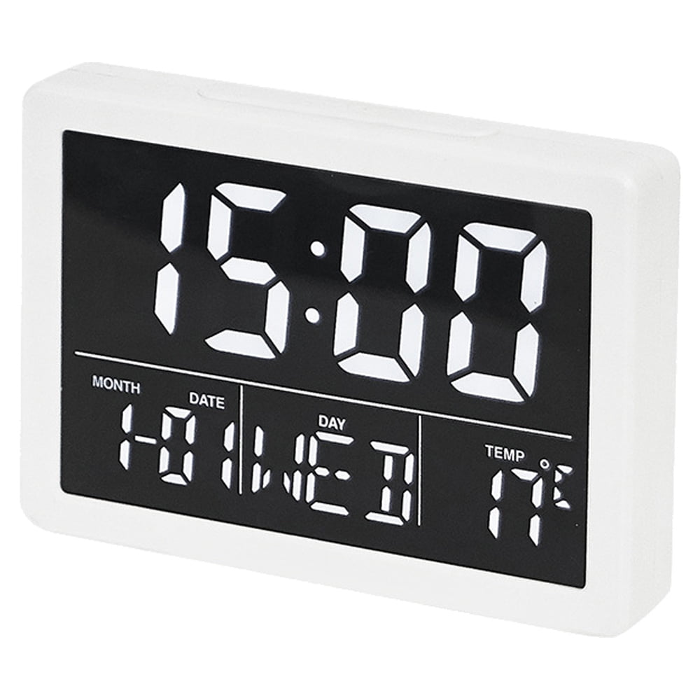 Battery Operated LCD Digital Alarm Clock , Snooze, Easy to Use for