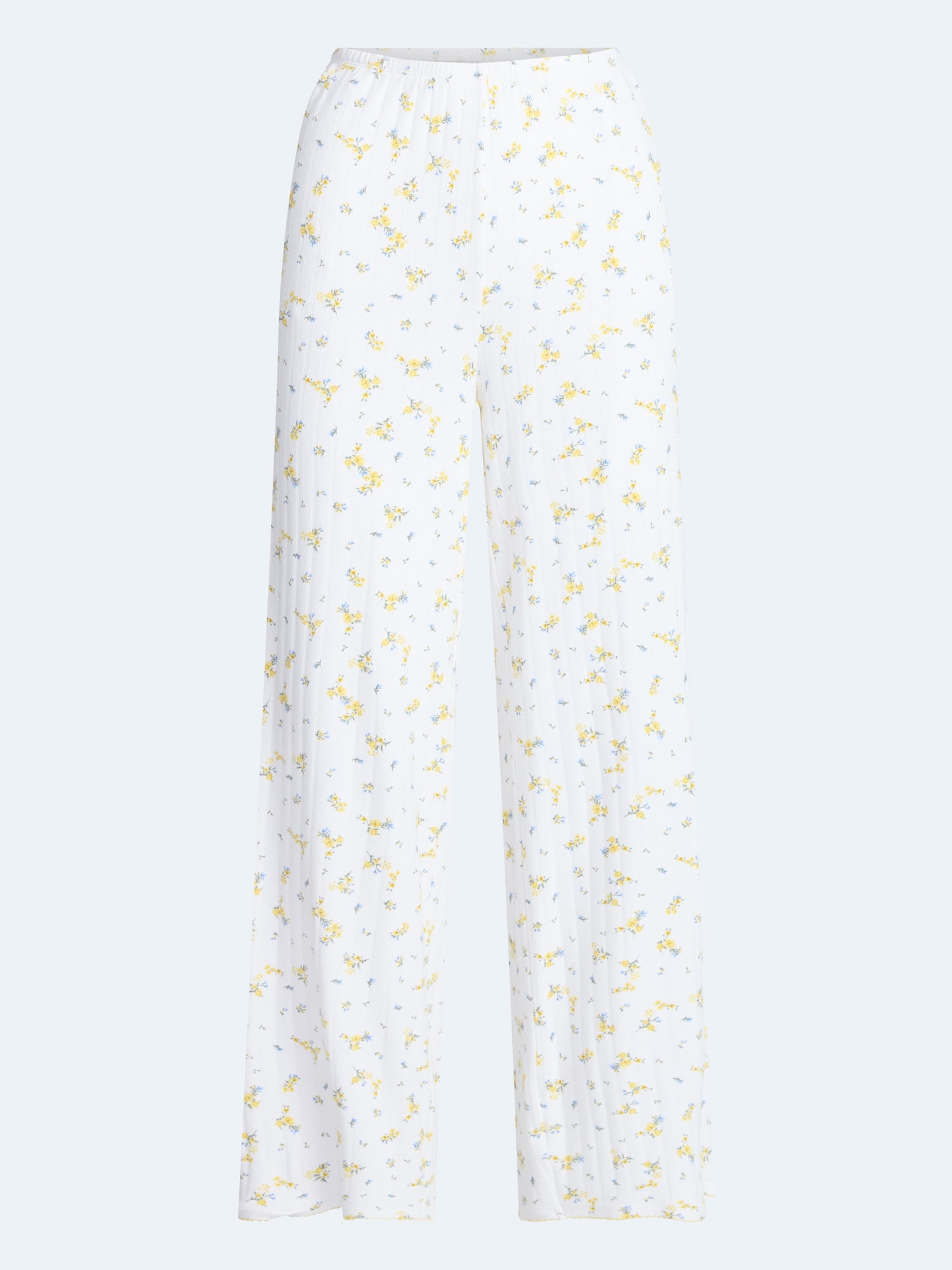 Joyspun Women’s Pointelle Knit Sleepwear Pants, 30'' Inseam, Sizes XS-3X