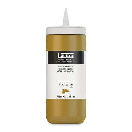 UPC: 0887452999027 | Liquitex Soft Body Artist Acrylics – Iridescent Bright Gold 946 ml