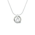 thumbnail image 2 of Delight Jewelry Silvertone Small Gelato Script Initial - Q - Joy Ring Charm Necklace, 18", 2 of 4