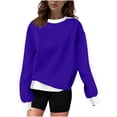 thumbnail image 5 of Ashirexll Crewneck Sweatshirts Women, Fall Sweatshirts for Women, Ladies' Stripe Casual Round Neck Long Sleeve Tops Loose Sweatshirts, 5 of 5