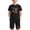 Black, variant on Boys Patriotic 2 Piece Outfit Set, Pink Eagle Flag Print Short Sleeve T-Shirt and Shorts 4th of July Casual Summer Clothing for Kids,Size 6 T