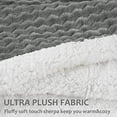 thumbnail image 2 of Tirrinia Super Soft Sherpa Throw Blanket Grey Chevron 50" x 60" Reversible Fuzzy Micro Plush All Season Fleece TV Blanket for Bed or Couch, 2 of 2