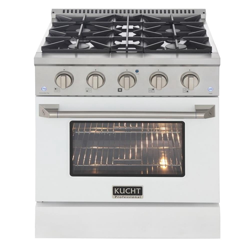 Pemberly Row 30" 4.2 cu. ft. Dual Fuel Range Propane Gas Sealed Burners in White