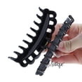 thumbnail image 2 of Motique Accessories 4-inch Scalloped Jaw Hair Clip with Holes-Black, 2 of 5