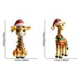 thumbnail image 2 of XIA0LE Animal Themed Christmas Ornament 2d Acrylic Giraffe Festival Ornament, Funny Gift Keepsake Ornaments, Car Pendant Christmas Decorations For Women, Men, Christmas Tree Decorations (A), 2 of 6