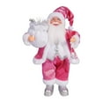 thumbnail image 3 of Adorno navideño de Papá Noel Macarena decoración suave para niños y adultos rosa, 3 of 8