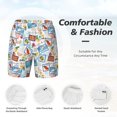 thumbnail image 6 of Picia Summer Stamp pattern Mens Swim Trunks with Compression Liner Stretch Beach Shorts Quick Dry with Zipper Pockets No-Chafing Board Shorts-X-Large, 6 of 9