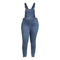 thumbnail image 5 of Dollhouse Junior's Plus Size Stretch Denim Overalls, 5 of 5