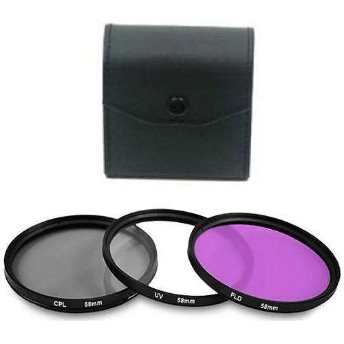 Kit Filtros Para Cámara Con 3 Filtros Uv Polarizado Fluorescente BOWER FK62C3