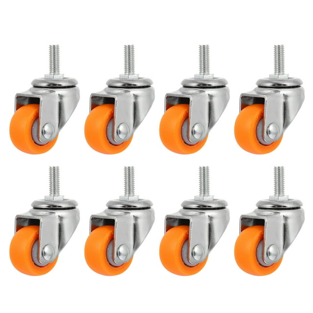MasteelfCA 8pcs Furniture Mute Caster Wheels Industrial Caster Wheels Silent Rotation Wheel