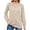 Beige, variant on Annhoo Womens Fall Tops Puff Long Sleeve V Neck Pleated Dressy Shirts Loose Solid Vacation Lounge Blouses