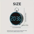 thumbnail image 4 of New Creative LED Alarm Clock: Battery-Powered, Plastic, Round, Adjustable Brightness, 3 AAA Batteries (7# Batteries) - No Batteries Included, 4 of 5